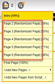 Randomise Survey Pages View Pages